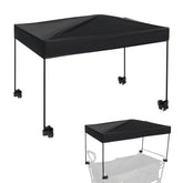 VOONKE wagon canopy fabric close-up highlights UV protection for sunny garden outings.