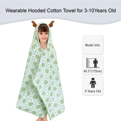 VOOVA & MOVAS elk hood close-up highlights jacquard craftsmanship and vivid forest motif.
