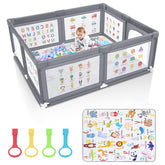 Voovc premium baby playpen assembly in progress for easy setup and safe space