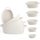 VOOWO extra-small rectangular rope basket for keys keeps small essentials tidy.