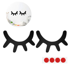 Vosarea Sleepy Eyes wall decor in living room setup provides playful focal point.