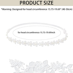 Vovii lace flower headband on baby during christening