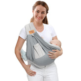 vrbabies baby sling mesh-grey close-up shows breathable 3D mesh for comfort.