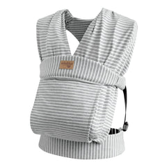 vrbabies baby wrap striped grey fabric close-up showing soft breathable cotton material