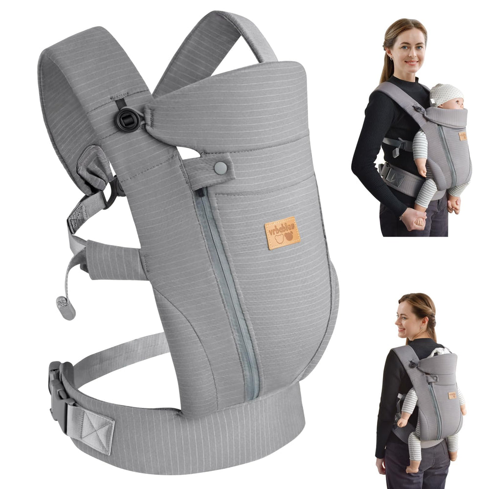 vrbabies New Upgrade Ergonomic Baby Carrier front-inward view enables secure front carry for newborns.