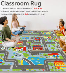 VSIWB Playmat Rug non-slip back for safer play on hard floors
