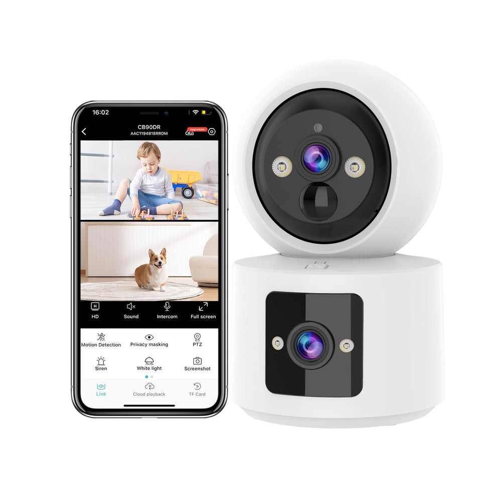 VSTARCAM dual lens panorama view for wide indoor monitoring benefits.