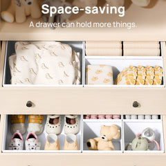 Vtopmart baby clothes organizer medium-bin tidies underwear and scarves with easy access.