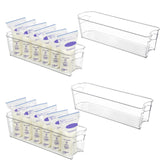 Vtopmart breastmilk storage container set front view showing compact fridge organizer