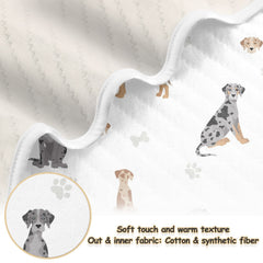 vvfelixl Catahoula Leopard Dog Swaddle Blanket in stroller demonstrates travel-friendly size