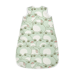 vvfelixl Cute Fat Frog green sleep sack on baby promotes snug daytime naps.