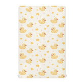vvfelixl cute yellow rubber ducks crib sheet closeup showing playful nursery pattern