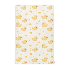 vvfelixl cute yellow rubber ducks crib sheet closeup showing playful nursery pattern