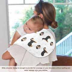 vvfelixl muslin burp cloth 22x11-inch size ensures broad shoulder coverage.