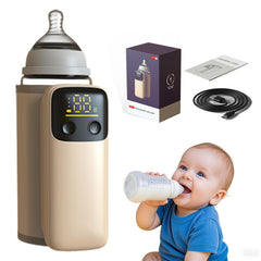 Vvucco portable bottle warmer front view showing compact travel-friendly design for on-the-go feeding.