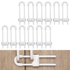 VYNZO cabinet locks with U-shape design provide secure cabinets and child safety.