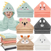 VZZNN baby hooded towel pack for newborns offers cozy warmth and easy post-bath drying.