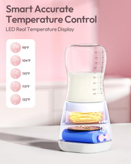 w-maxa glass bottle included for immediate warm milk on the go