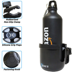 W4W universal stroller cup holder 360-degree swivel enables flexible attachment to awkward shapes.
