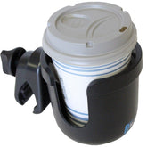 W4W universal stroller cup holder base clamp keeps cups secure on any stroller, bike, or chair.