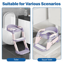 WAAYAA non-slip steps and wide base provide secure climbing during potty training.
