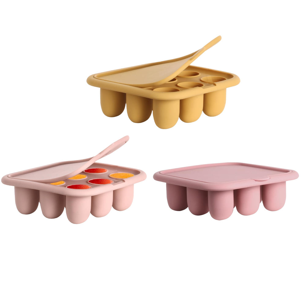 WAJIAYON 3-pack silicone freezer tray with nine holes for precise portions.