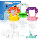 WAJIAYON baby fruit feeder three-pack packaging shows versatile feeding options for growing infants
