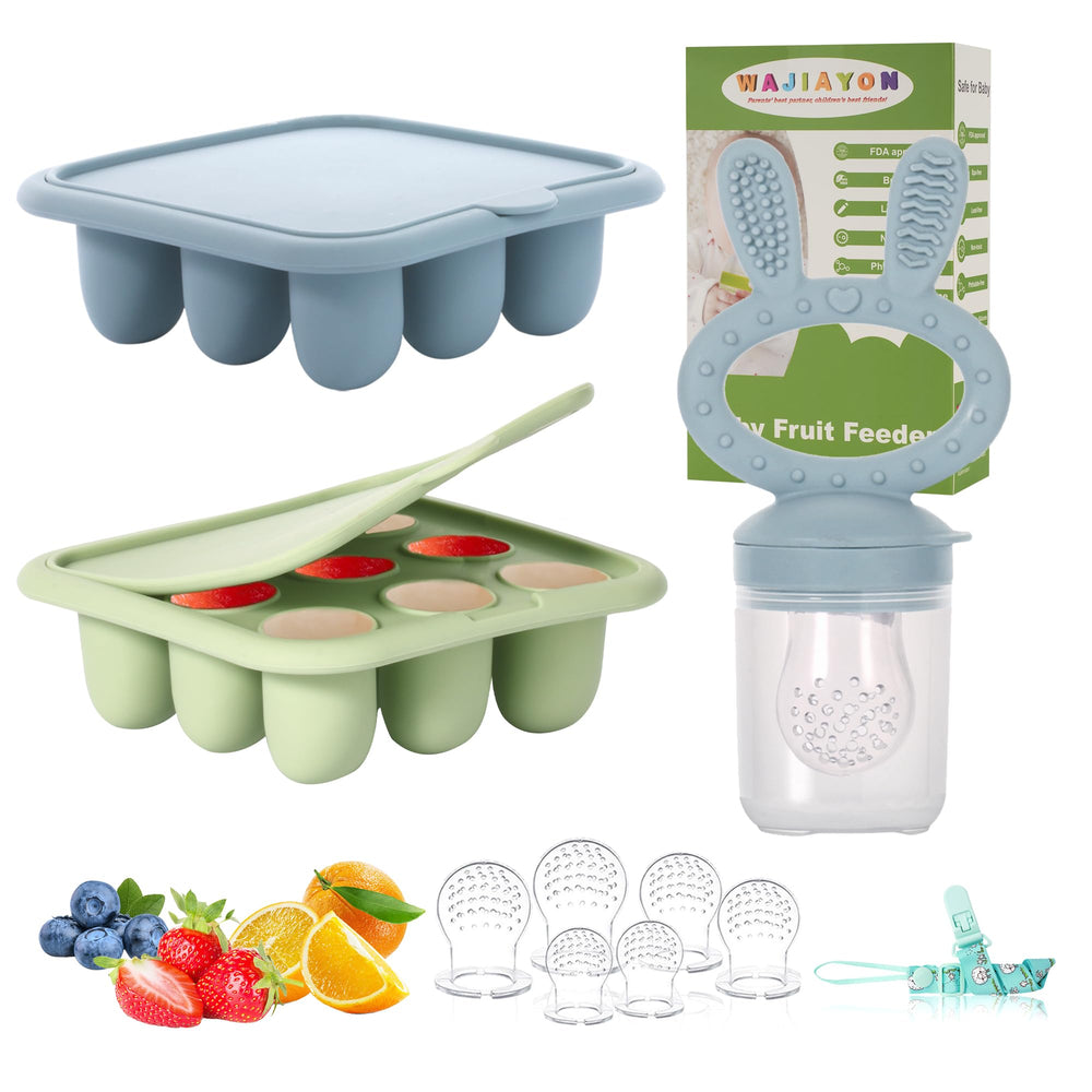 WAJIAYON breastmilk popsicle molds in green for safe frozen portions and teething relief