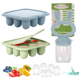 WAJIAYON breastmilk popsicle molds in green for safe frozen portions and teething relief