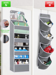 Wakaye over door organizer demonstrates 55lb capacity with sturdy clip system