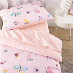 Wake In Cloud butterfly toddler bedding set comforter texture highlights lightweight warmth and microfiber softness.