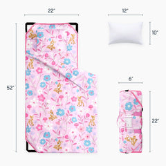 Wake In Cloud cot nap mat detachable pillow enabling easy customization for growing toddlers.