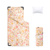 Wake In Cloud cot nap mat with woodland floral design for peaceful daycare naps
