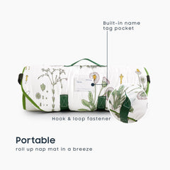 Wake In Cloud detachable pillow inside nap mat highlighting convenience