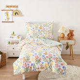 Wake In Cloud floral bedding comforter close-up shows soft microfiber warmth.