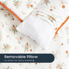 Wake In Cloud nap mat with removable pillow 20x10 for quick care.
