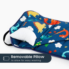Wake In Cloud nap mat elastic corner straps keep items secure