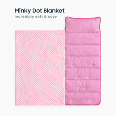 Wake In Cloud nap mat with pillow and minky blanket for cozy naps.