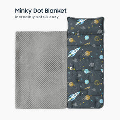 Wake In Cloud nap mat with removable pillow for flexible comfort during nap time