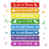 WAKOSAN rainbow wall plaque set - vibrant colors brighten kid's room