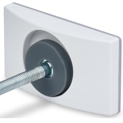 Wall Nanny bottom spindle guard demonstrates wall protection around stairs for safety.