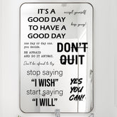 WALL PALZ inspirational mirror decals Dont Quit quote boosts daily motivation in any room