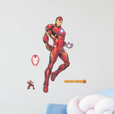 Wall Palz Marvel Iron Man 29in decal on wall creates dramatic kids room focal point