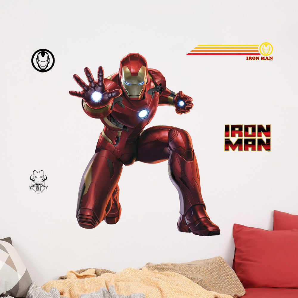 WALL PALZ Marvel Iron Man full-decal on wall for vibrant kids' room decor
