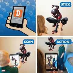 Wall Palz Miles Morales small decals provide versatile placement on walls or laptops.