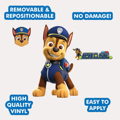 Wall Palz Chase decal uses peel-and-stick for easy, damage-free wall updates.