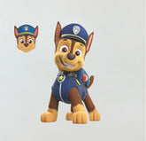 Wall Palz Paw Patrol Chase wall decal, 20-inch tall adds adventure to a bedroom wall.