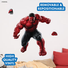 WALL PALZ Red Hulk bonus decals add bold accents to furniture or mirrors