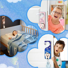 WallFID tooth fairy set display on wall or door.