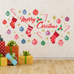 WALPLUS Christmas wall decal for doors and windows adds festive charm to any entry.